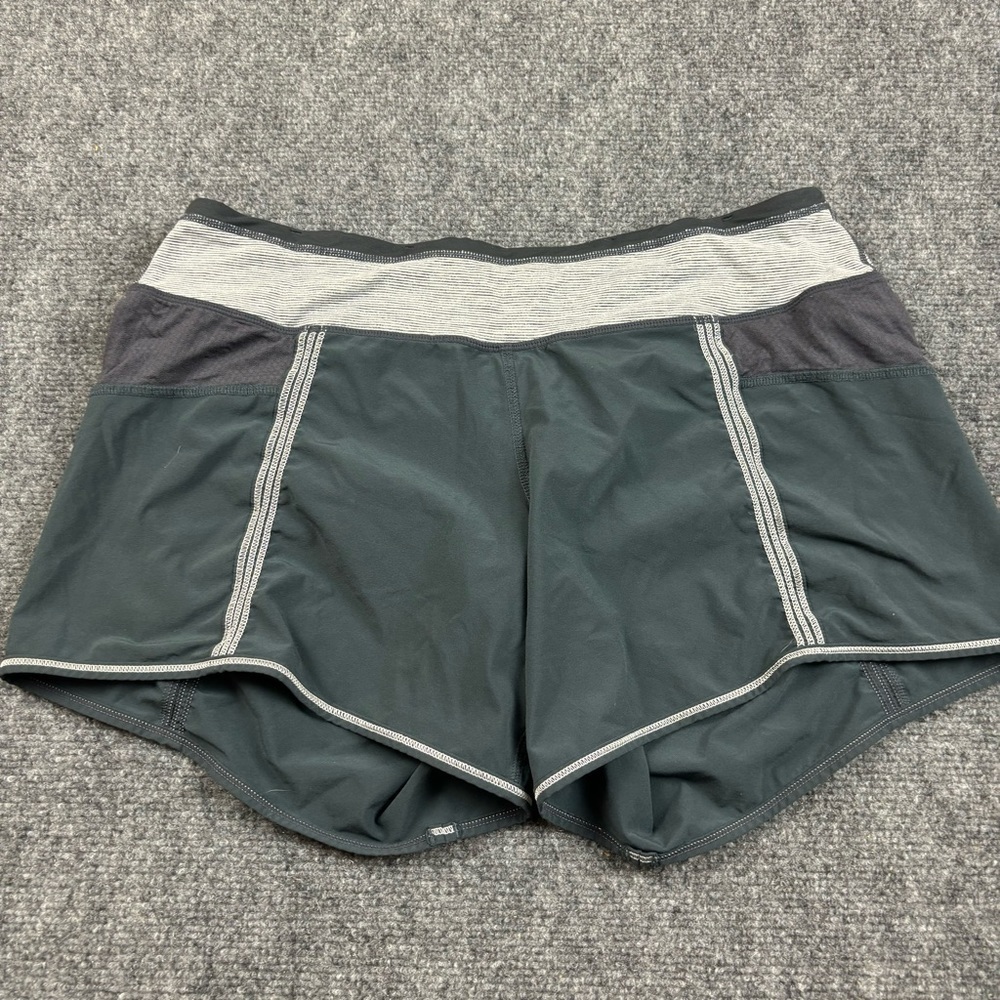 LULULEMON Women’s Run: The Fastest Short Coal/Heathered Coal Wee Stripe size: 8 - Picture 1 of 10